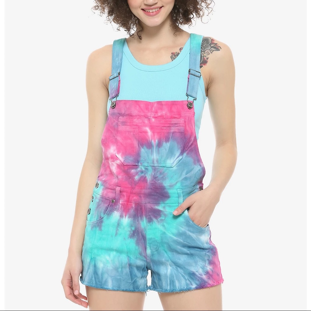 Hot Topic Tie-Dye Overalls Size Small